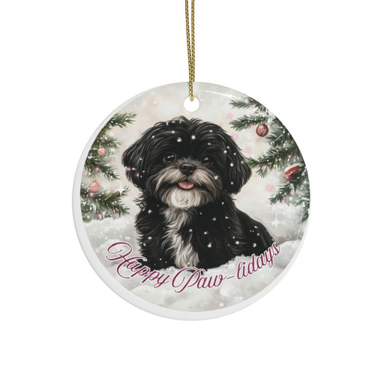 Christmas Ornament – Happy Paw-lidays