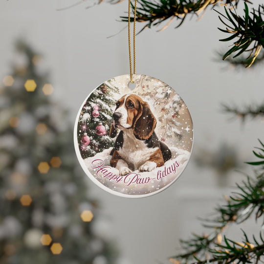 Christmas Ornament – Happy Paw-lidays