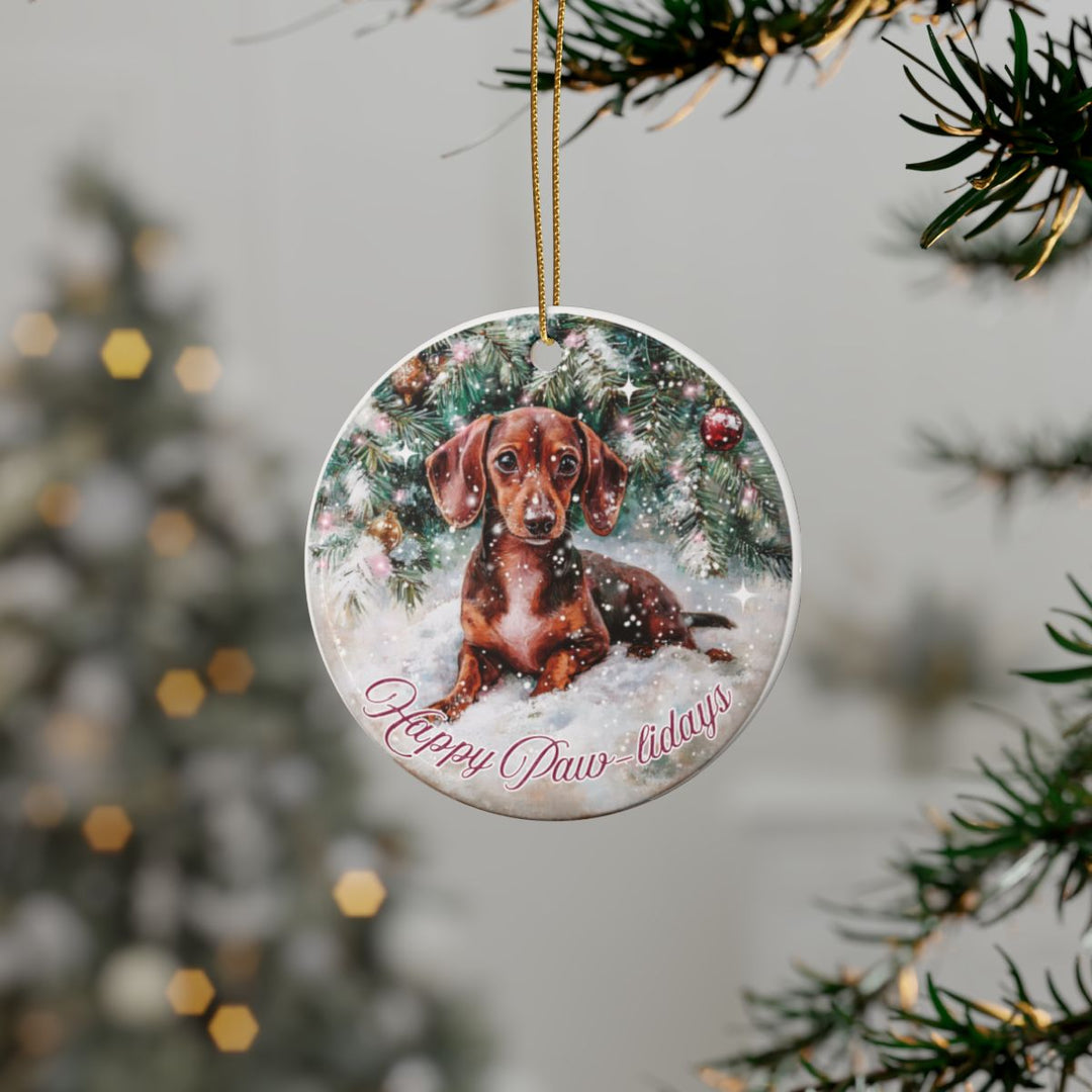 Christmas Ornament – Happy Paw-lidays