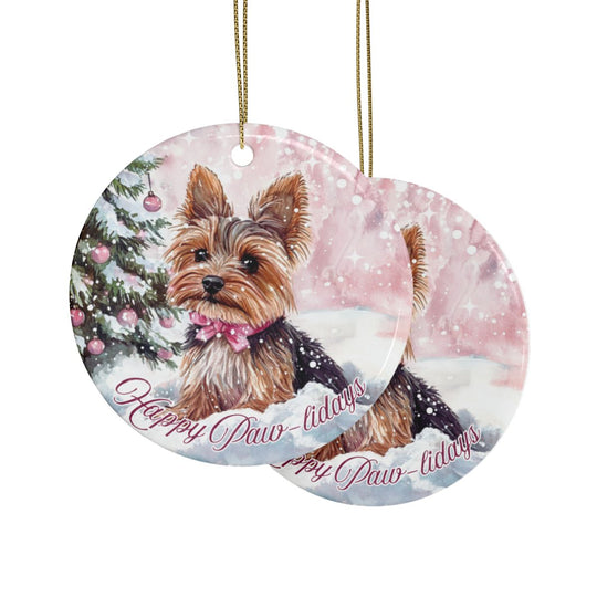 Christmas Ornament – Happy Paw-lidays