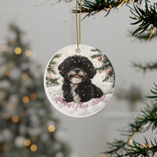 Christmas Ornament – Happy Paw-lidays