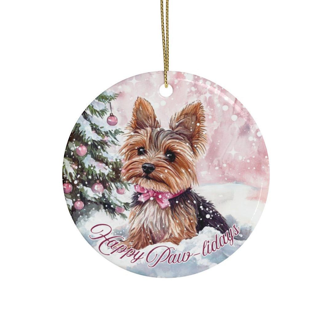 Christmas Ornament – Happy Paw-lidays