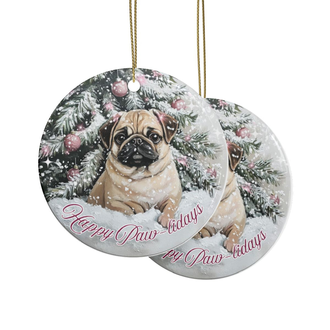 Christmas Ornament – Happy Paw-lidays