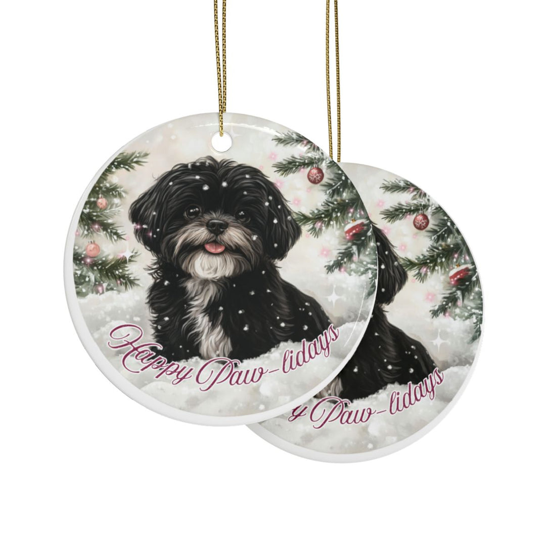 Christmas Ornament – Happy Paw-lidays