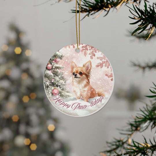 Christmas Ornament – Happy Paw-lidays