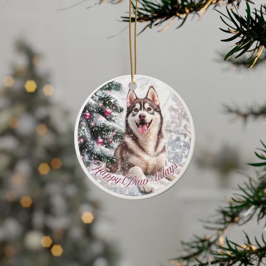 Christmas Ornament – Happy Paw-lidays