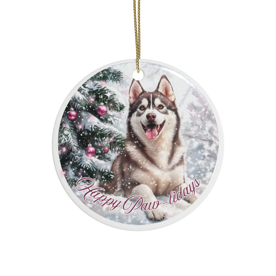 Christmas Ornament – Happy Paw-lidays