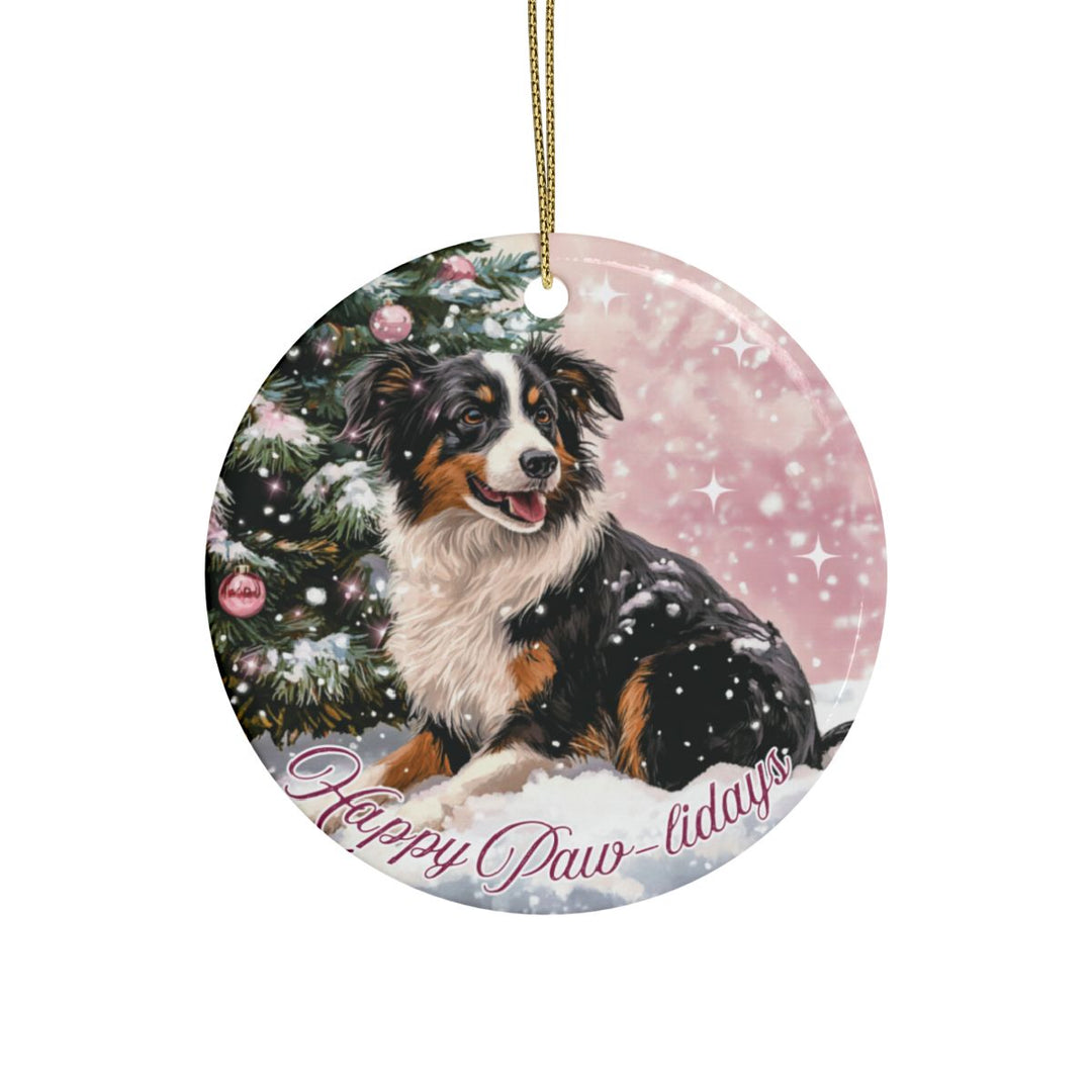 Christmas Ornament – Happy Paw-lidays