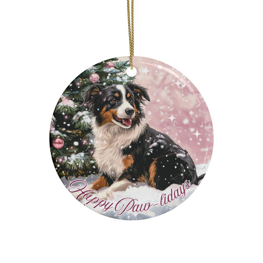 Christmas Ornament – Happy Paw-lidays