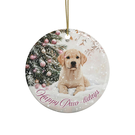 Christmas Ornament – Happy Paw-lidays
