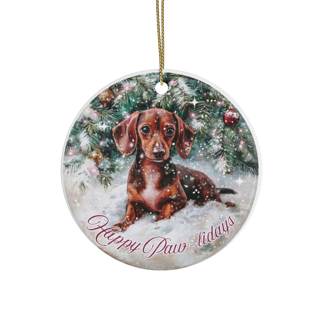 Christmas Ornament – Happy Paw-lidays