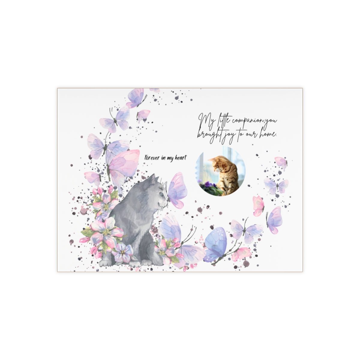 Ceramic Photo Tile Custom Pet Memorial, personalized Cat photo - Tailored Wall ExpressionsHome Decorapod - 3666306