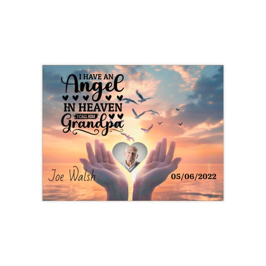 Ceramic Photo Tile custom text memorial for grandpa Personalized - Tailored Wall ExpressionsHome Decorapod - 3675501