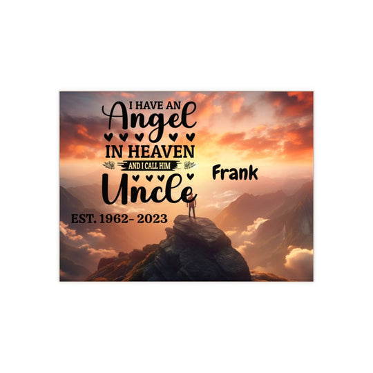 Ceramic Photo Tile custom text memorial for uncle Personalized - Tailored Wall ExpressionsHome Decorapod - 3675531