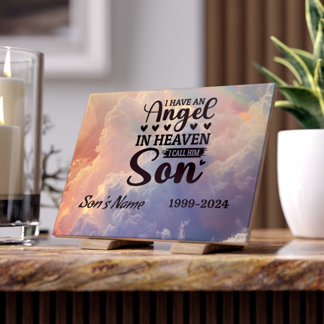 Ceramic Photo Tile memorial for son - Tailored Wall ExpressionsHome Decorapod - 3352134