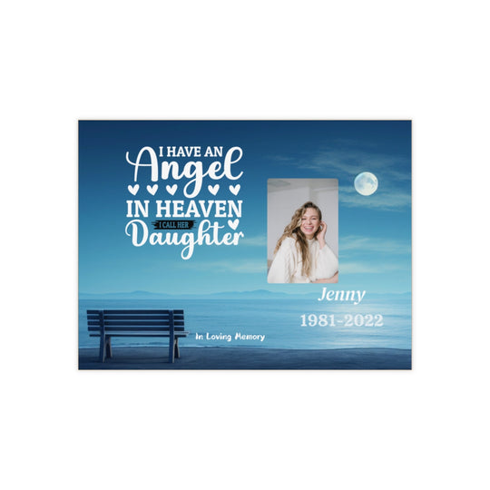 Ceramic Photo Tile custom text memorial for daughter Personalized