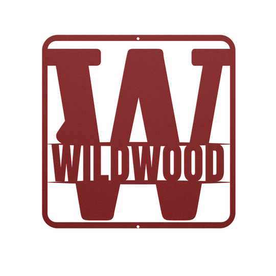 split monogram W PERSONALIZED - Tailored Wall Expressions