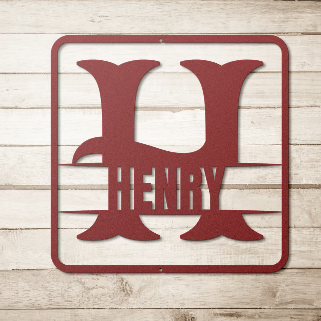 split monogram H PERSONALIZED