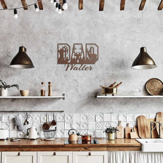 Custom Metal Wall Art for Dad - Personalized Gift