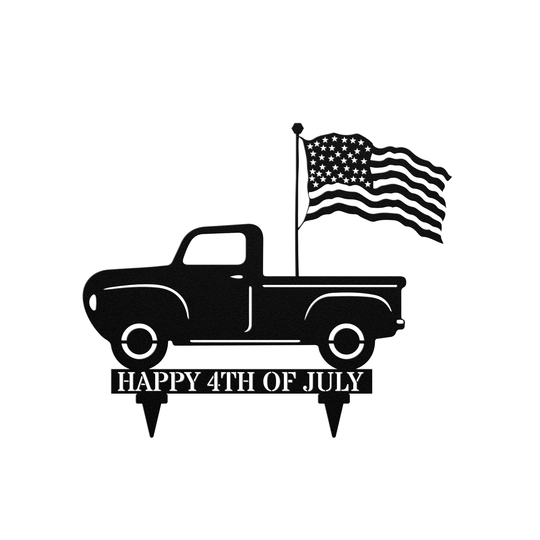 Metal Yard Sign, Independence, 4th of July