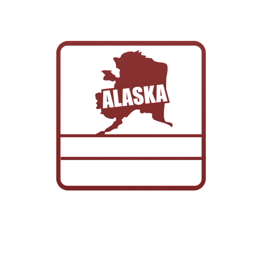 Die-Cut Metal Signs custom map of Alaska