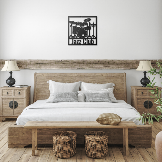 Jazz Club Metal Sign - Music Room Wall Art