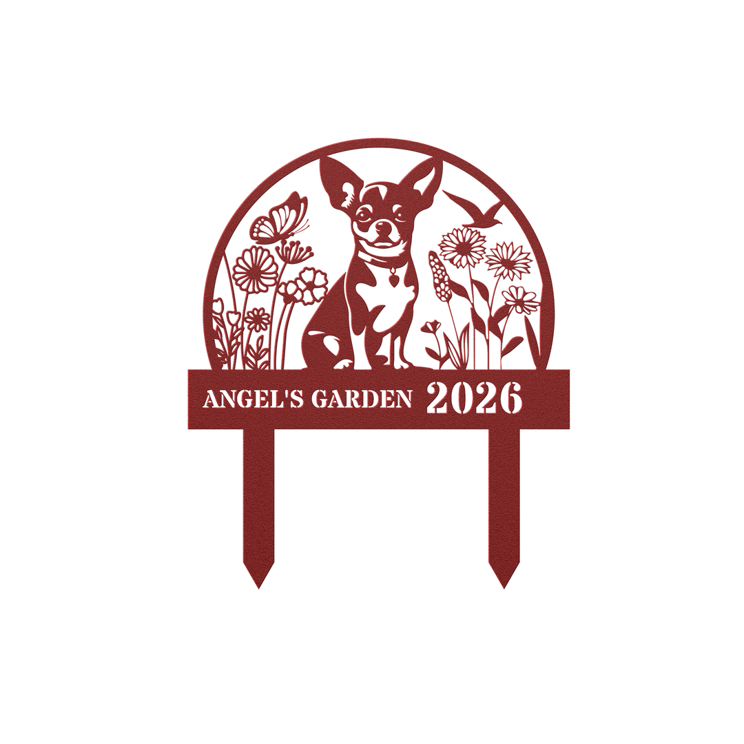 Custom Dog Garden Stake - Personalized Metal Yard Sign
