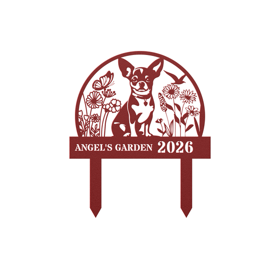Custom Dog Garden Stake - Personalized Metal Yard Sign