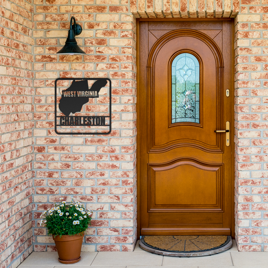 West Virginia Metal State Map Decor – Custom Indoor Outdoor Sign