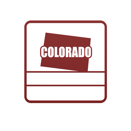 Die-Cut Metal Signs custom map of colorado