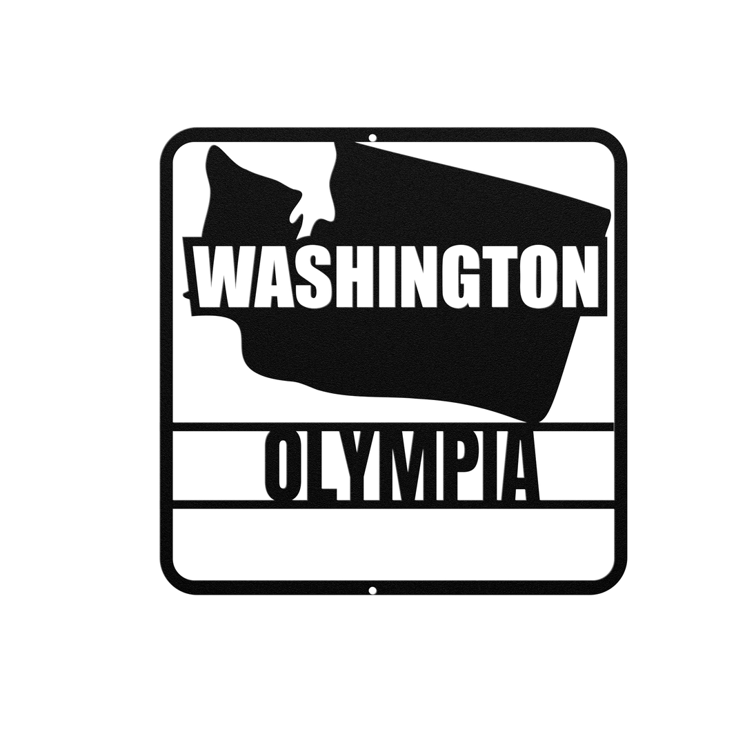 Washington State Metal Wall Art - Rustic Home Decor