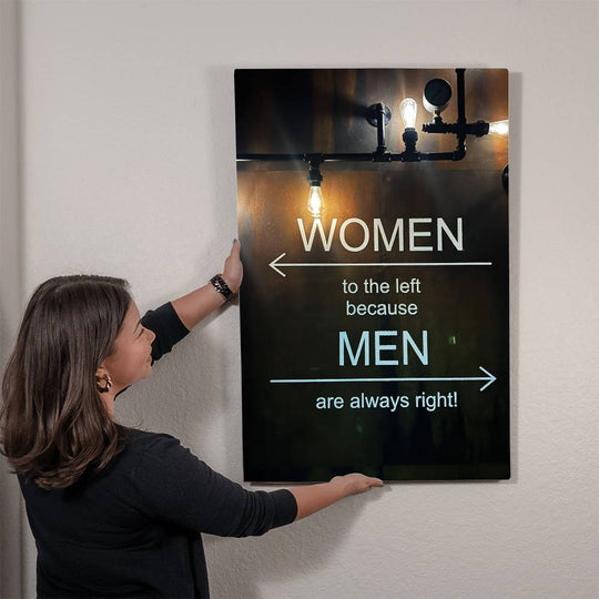 Bathroom Humor Metal Art - Funny Restroom Decor