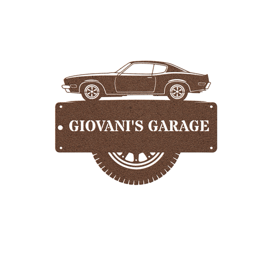 Custom Metal Garage Sign - Personalized Car Decor