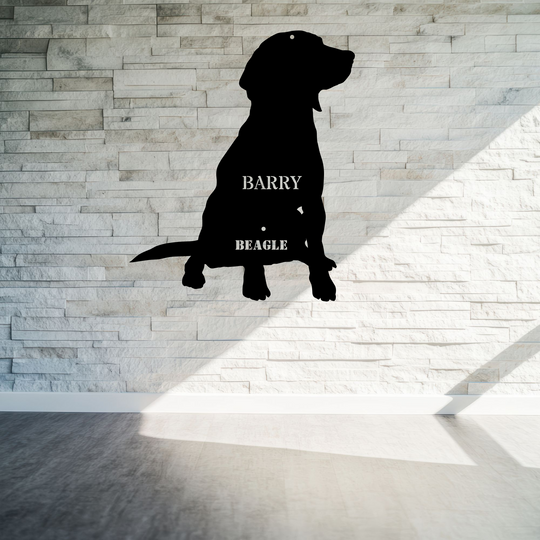 Personalized Beagle Metal Sign - Custom Outdoor Home Decor