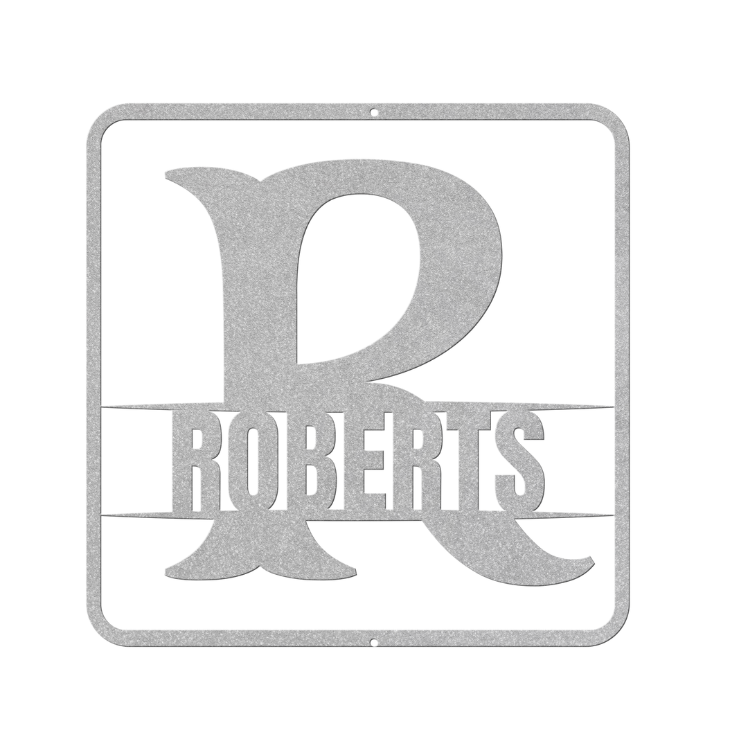 split monogram R personalized