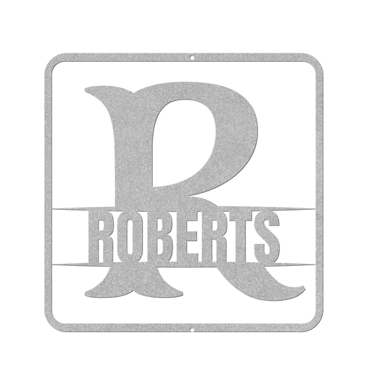 split monogram R personalized