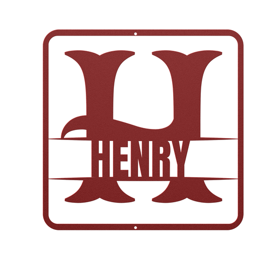 split monogram H PERSONALIZED