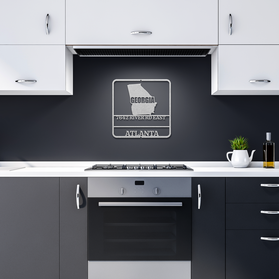 Personalized Georgia Metal Sign - Home Decor Gift