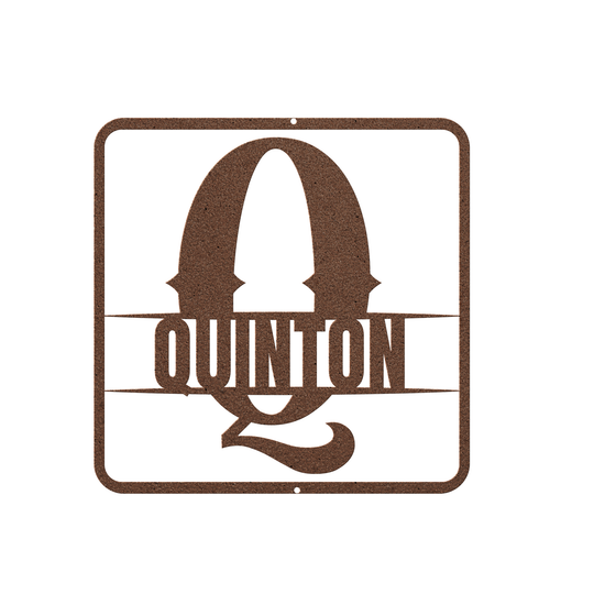 split monogram Q personalized