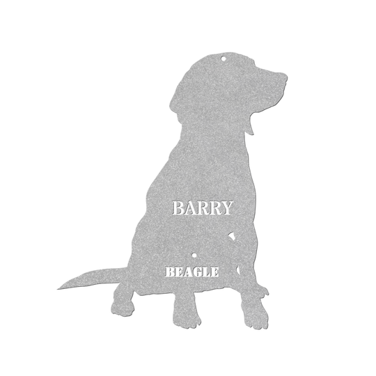 Personalized Beagle Metal Sign - Custom Outdoor Home Decor