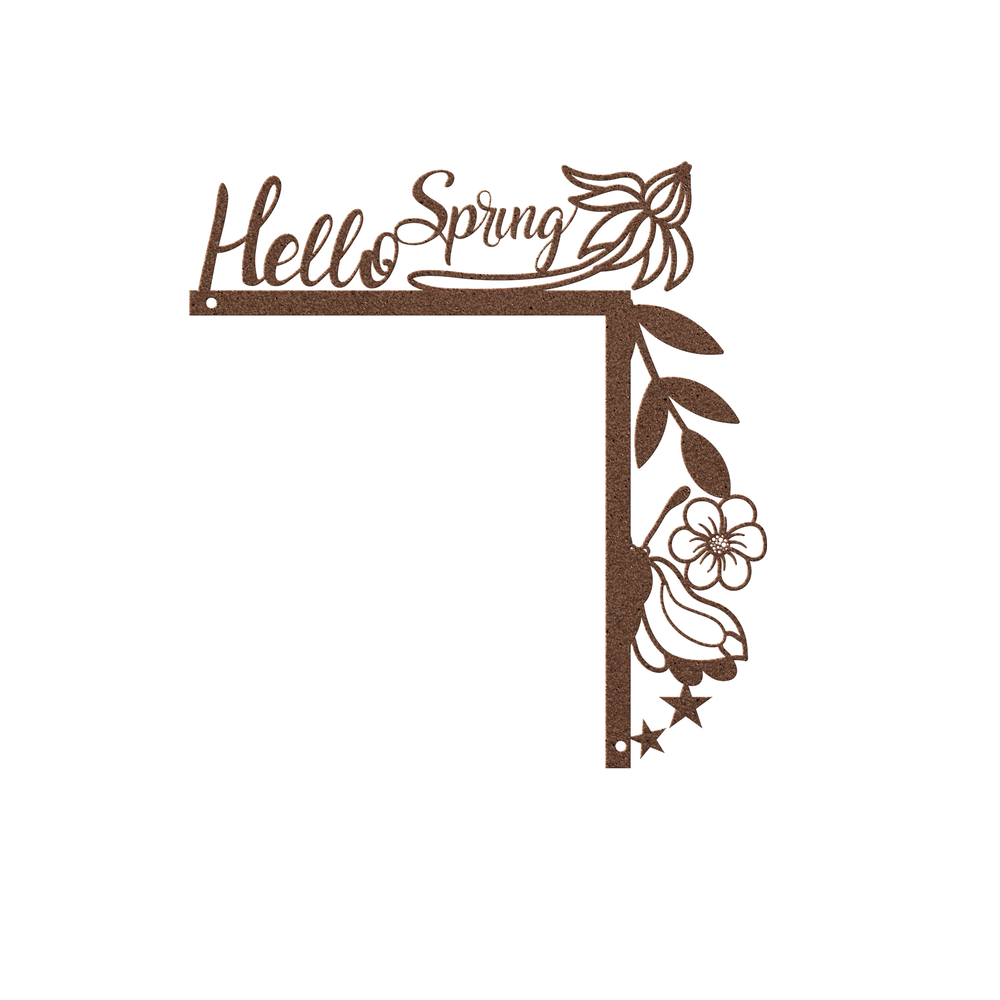 Spring Decorative metal corner door frame art