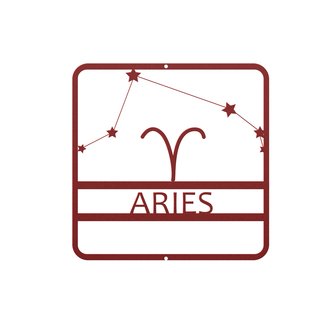 Zodiac Theme Metal Wall Art - Aries Constellation