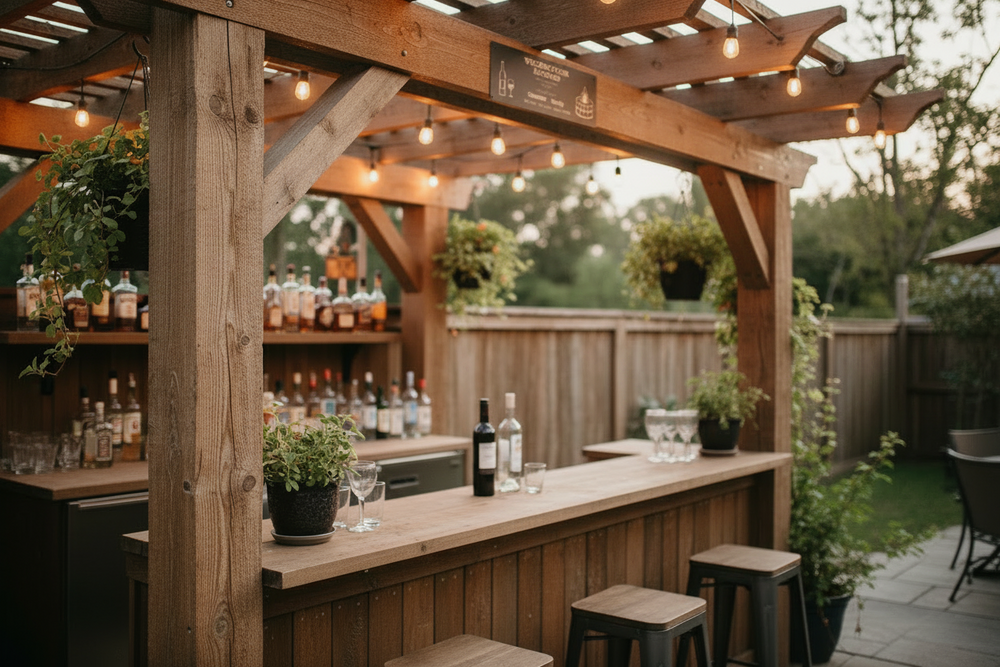 Welcome to Our Backyard Canvas Sign for Entertaining