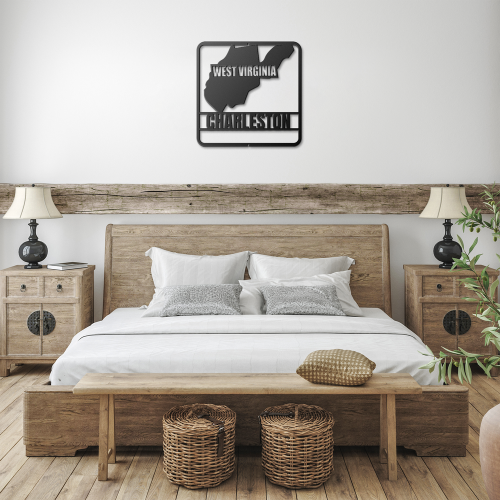 West Virginia Metal State Map Decor – Custom Indoor Outdoor Sign