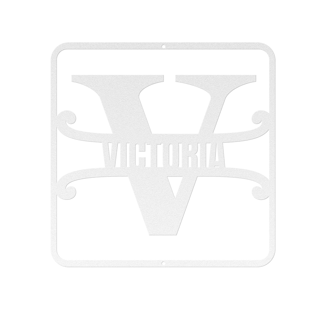 split monogram V PERSONALIZED - Tailored Wall Expressions