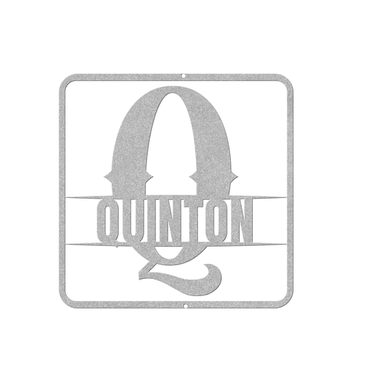 split monogram Q personalized