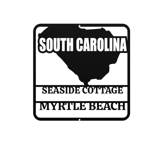 South Carolina Custom Metal Sign Outdoor Decor - Weather Resistant