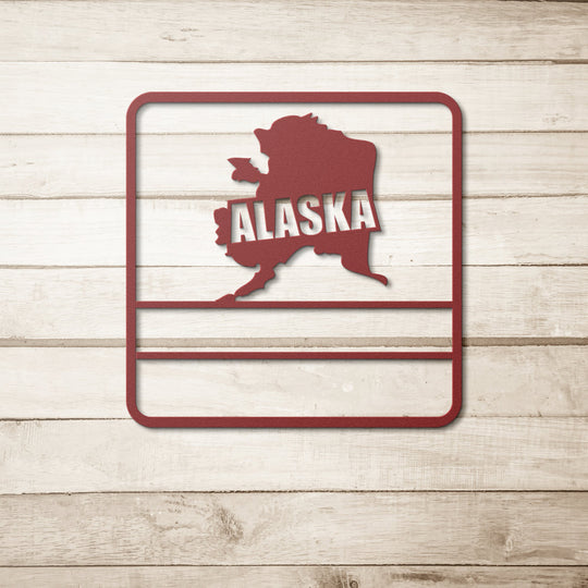 Die - Cut Metal Signs custom map of Alaska - Tailored Wall ExpressionsWall Artapod - 3277004