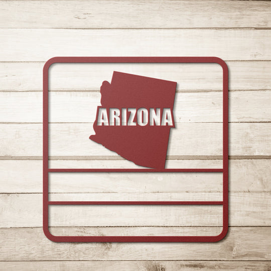 Die - Cut Metal Signs custom map of Arizona - Tailored Wall ExpressionsWall Artapod - 3277037