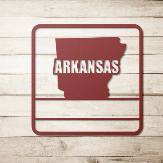 Die - Cut Metal Signs custom map of Arkansas - Tailored Wall ExpressionsWall Artapod - 3277067